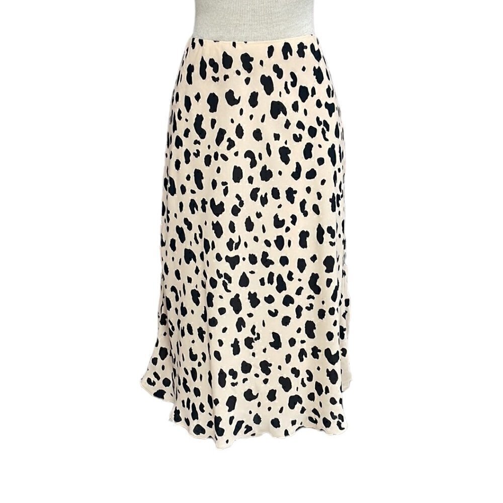 Socialite Skirt Cheetah Print Knee Length Tan Black Size Medium M